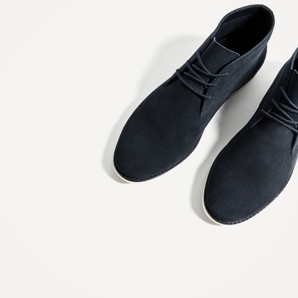 Zara Men Suede Leather Boots size 8 - Picture 6 of 6